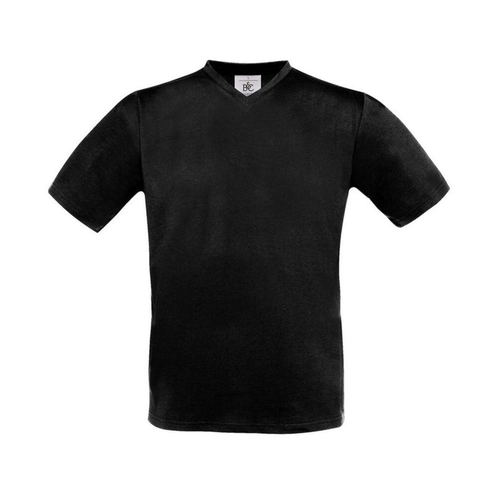 B&C Mens Exact V Neck / Black